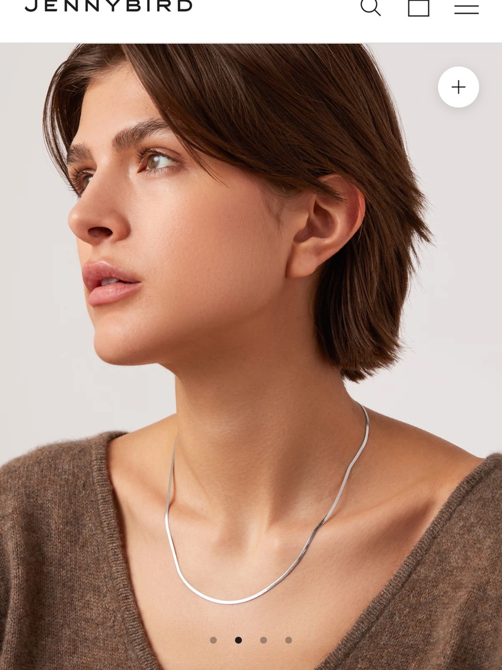 Jenny Bird Zeina Slim Chain Necklace- silver